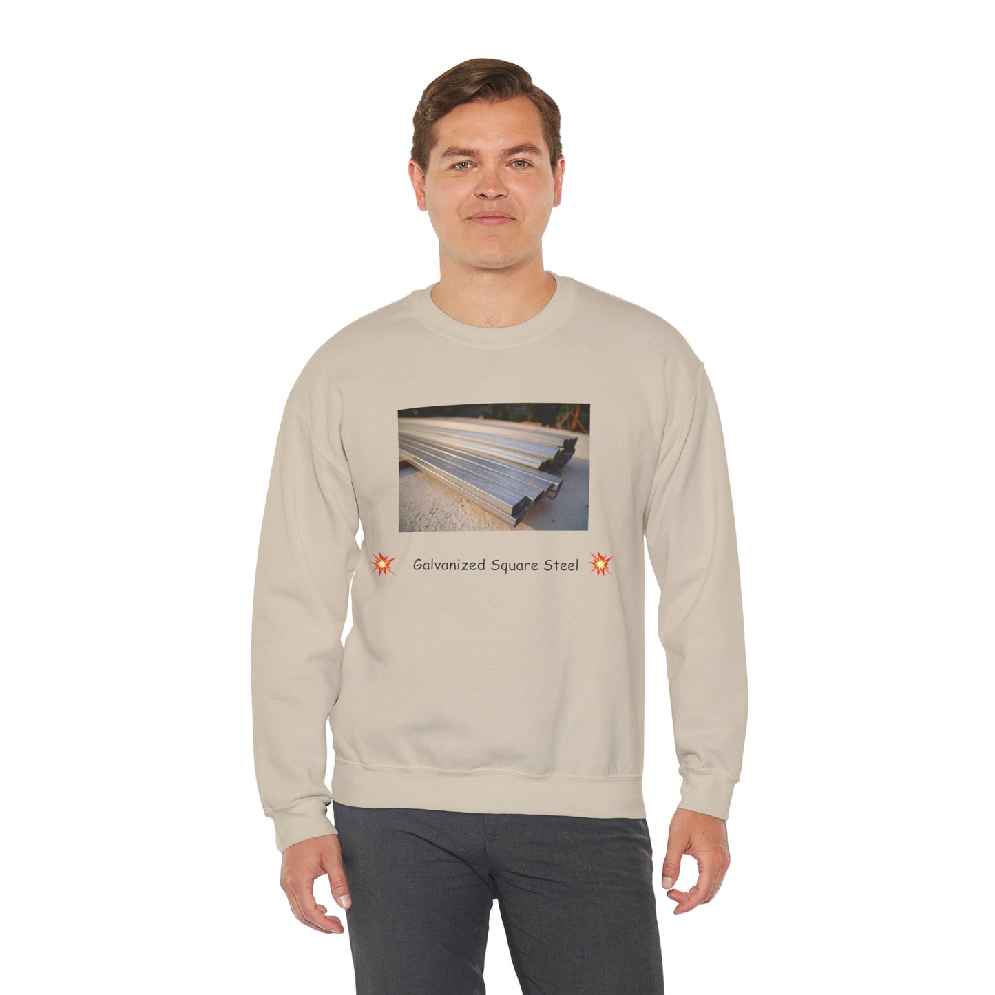 Galvanized Square Steel Heavy Blend™ Crewneck Sweatshirt Unisex