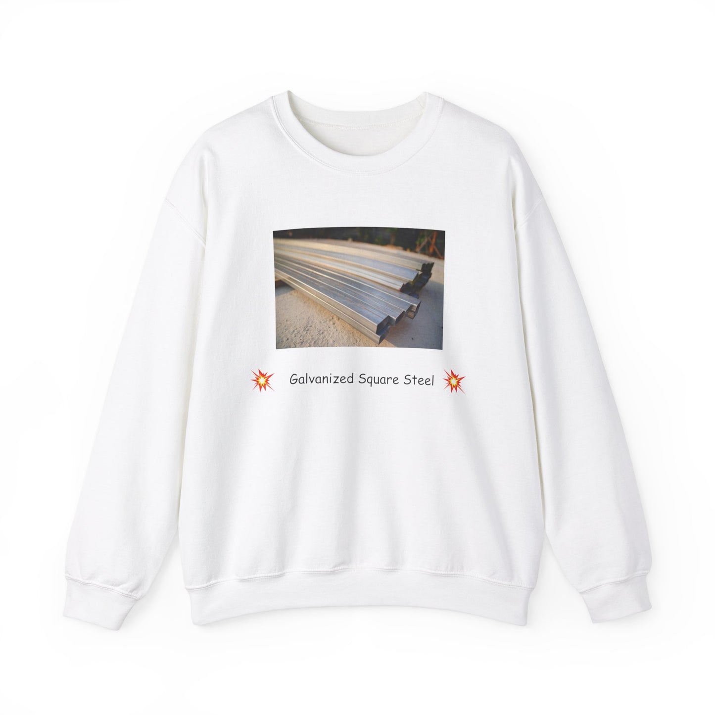 Galvanized Square Steel Heavy Blend™ Crewneck Sweatshirt Unisex