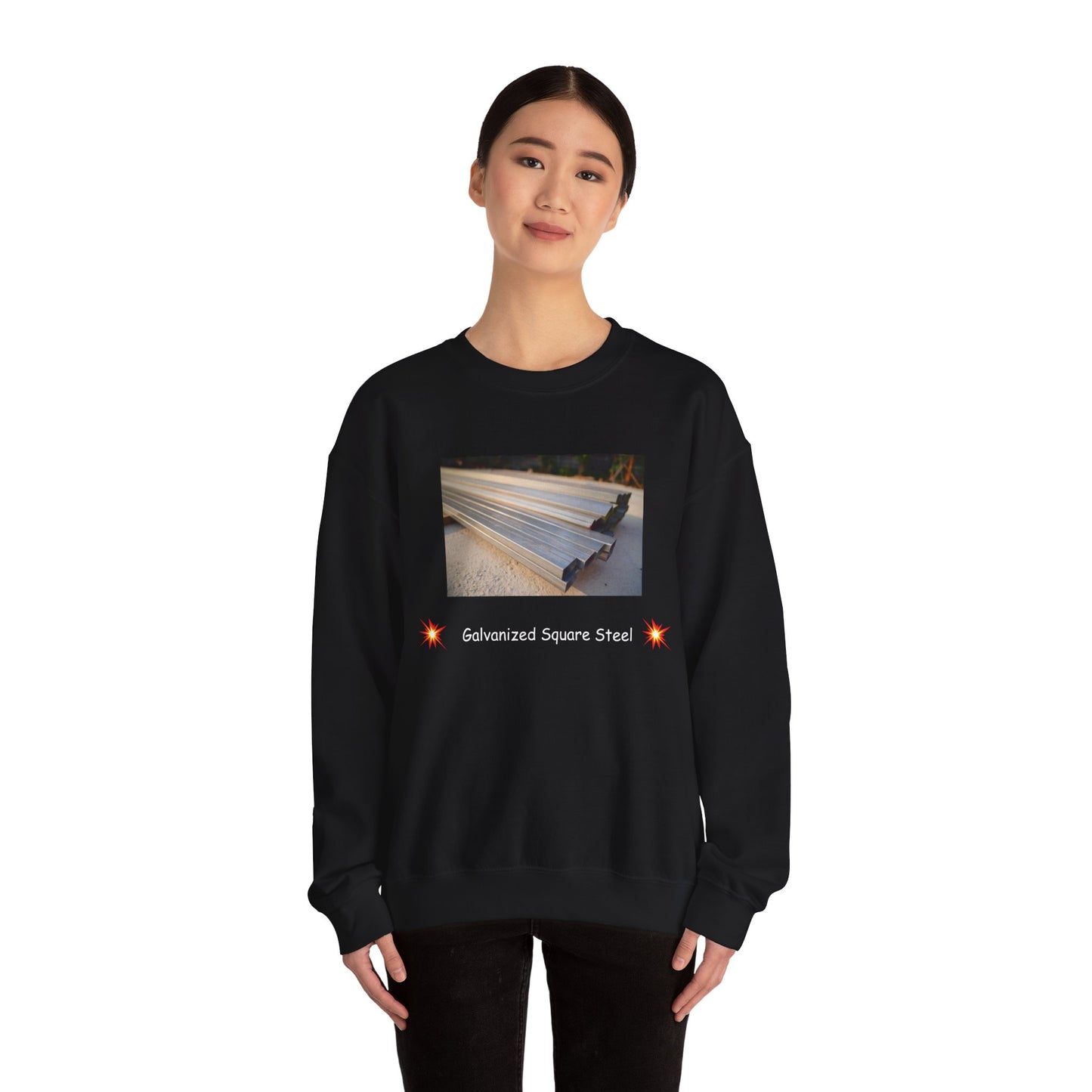 Galvanized Square Steel Heavy Blend™ Crewneck Sweatshirt Unisex