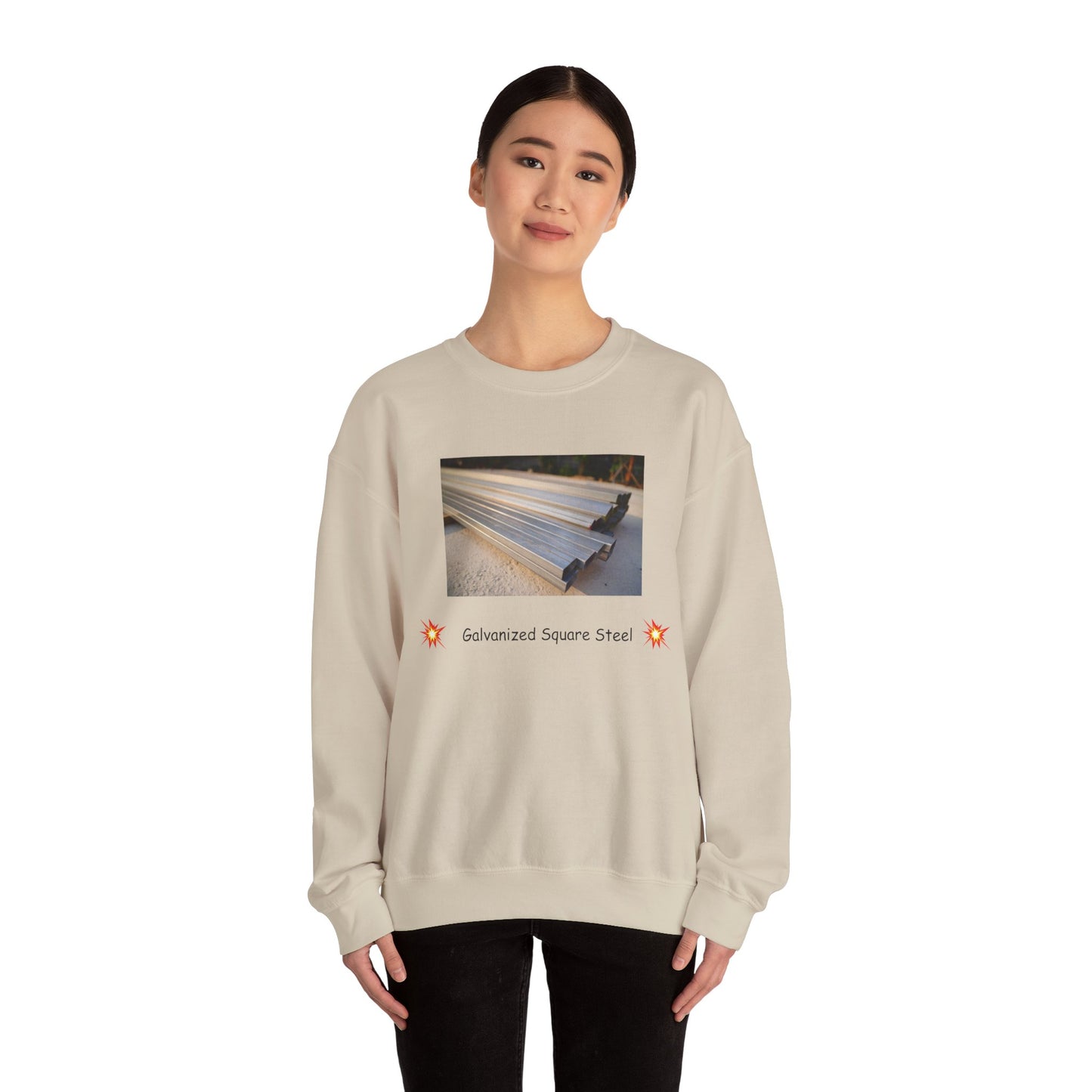 Galvanized Square Steel Heavy Blend™ Crewneck Sweatshirt Unisex