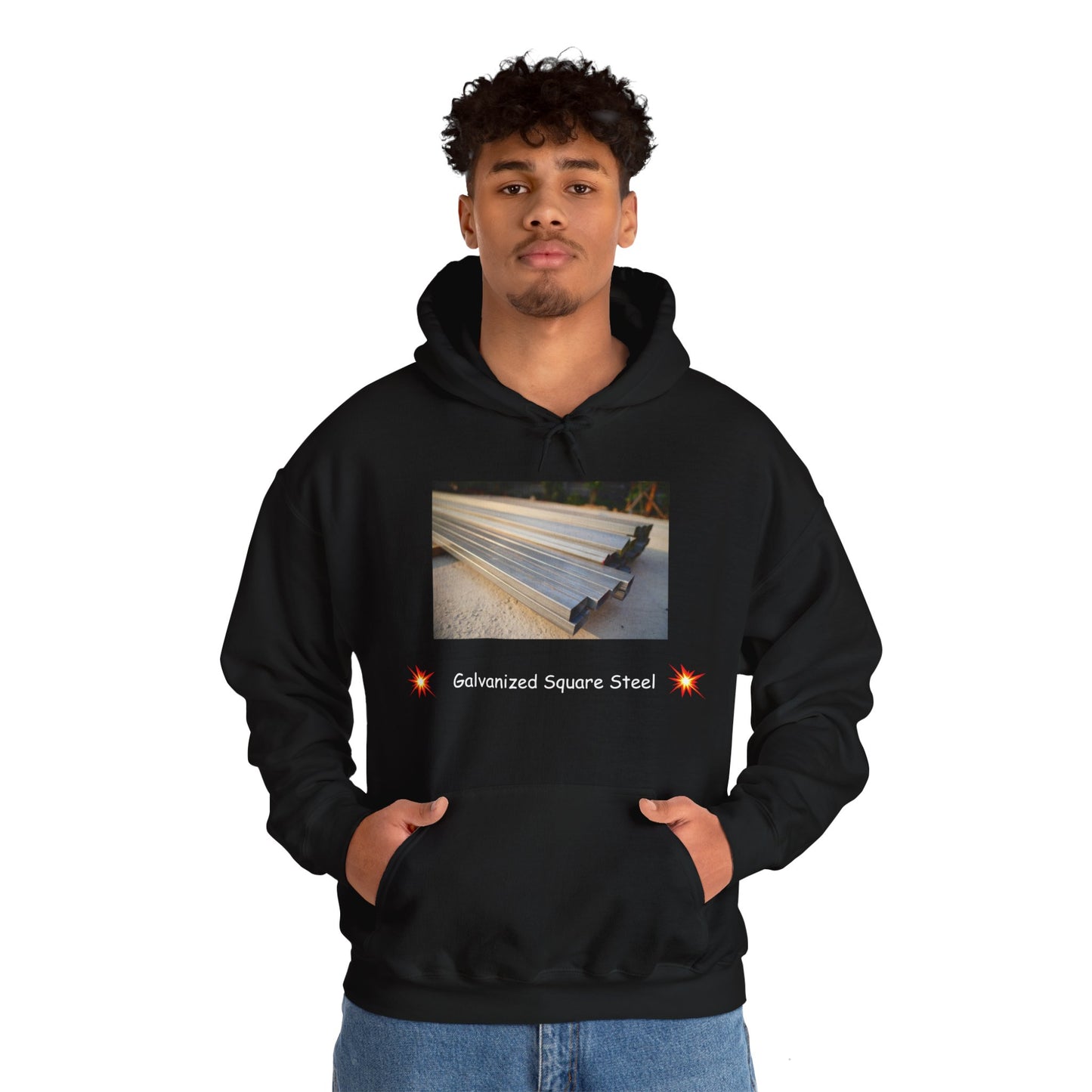 Galvanized Square Steel Heavy Blend™ Hooded Sweatshirt Unisex